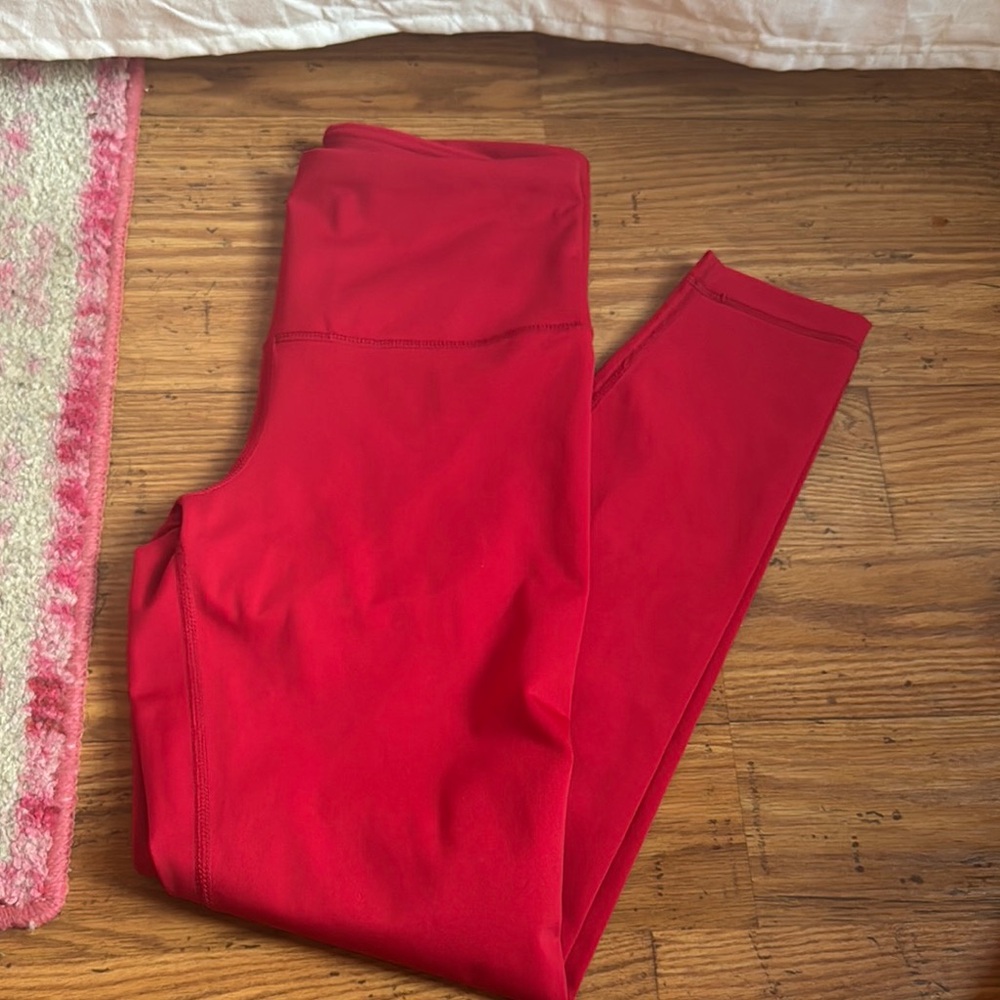 90 Degree By Reflex Bold Red Leggings